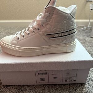 Dior White High-Top Sneakers